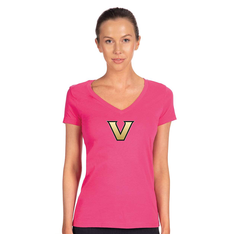 Women's  Vanderbilt Commodores  Next Level V-Neck T-Shirt